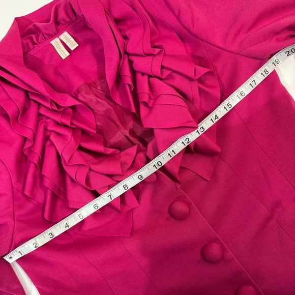 Madison Fuchsia Ruffled Blazer Small - Picture 6 of 9